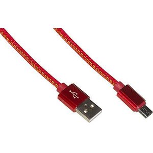 LINK LKGZ75 platte kabel Micro USB schede Jeans MT 1 kleur rood tot 2 ampère