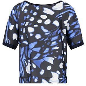 Gerry Weber Edition 870030-44002 T-shirt imprimé bleu 40 pour femme, Impression bleue., 38