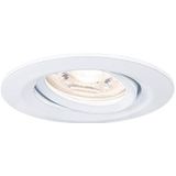 Paulmann 92970 LED inbouwspot Nova Mini Plus hoek EasyDim rond zwenkbaar incl. 1 x 4,2 watt dimbaar plafondinbouwspot mat wit aluminium inbouwlamp warm wit 2700K