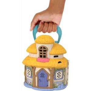 Mattel Disney Wish, Asha en de goede ster - Rosas Kingdom Asha Cottage set met minipop en poppenhuis, 1 sterfiguur en meer dan 15 accessoires, reisspeelgoed, HRH76
