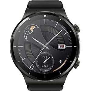 Blackview R7 Pro Smartwatch voor heren en dames, IP68 waterdicht, metalen frame en robuust glas, gezondheidstracker met hartslag, bloedzuurstof en slaap, zwart