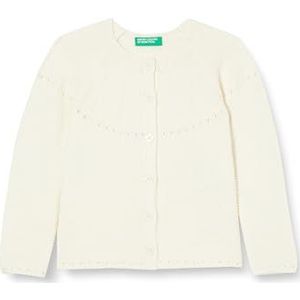 United Colors of Benetton Koreaans gebreid M/L 1076g5006 vest voor meisjes (1 stuk), Bianco 600