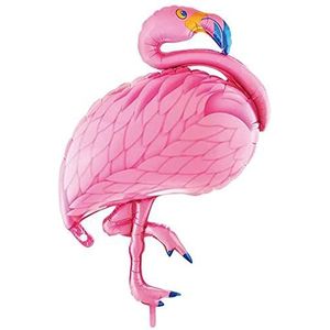 CMEA9414 folieballon, flamingo, 50 cm, roze