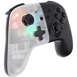 Oniverse White Star draadloze switch-controller, Switch Pro controller, Bluetooth led-controller voor Switch, OLED, Switch Lite (IOS en Android), trilling, turbo-modus, 6-assige gyroscoop, wit