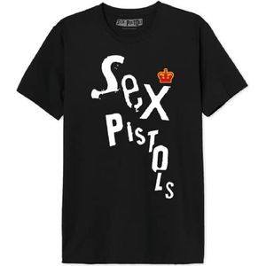 cotton division T-shirt voor heren, zwart.