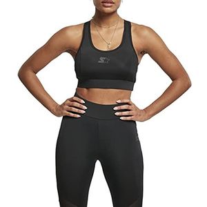 STARTER BLACK LABEL Mesh sportbeha voor dames, zwart.