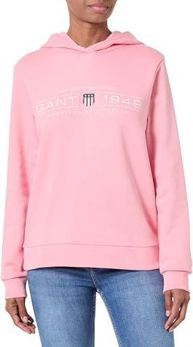 GANT REG SHIELD HOODIE, Géranium rose., L