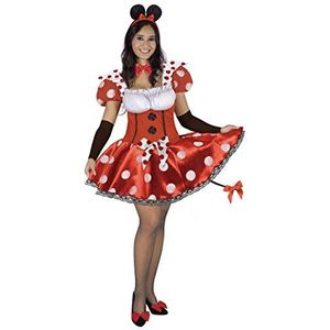 Ciao - Kostuum voor dames en volwassenen (maat M), carnaval, rood, wit, M 16565.M