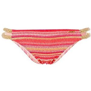 Banana Moon Tresia Bikinibroek voor dames, slip met strepen, meerkleurig (koraal emaline)
