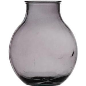BigBuy Home Vase gris verre recyclé 29 x 29 x 36 cm