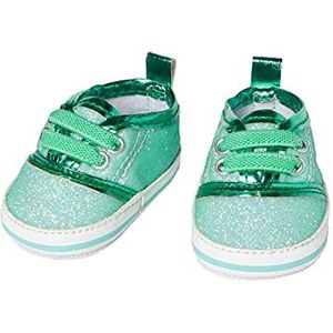 Heless - Sneakers met pailletten voor poppen, mint, maat 38 tot 45 cm, elegante schoenen voor speciale gelegenheden, 149