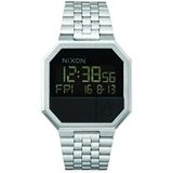 Nixon Uniseks volwassenen digitaal kwarts horloge met armband van roestvrij staal, Zwart/Zilver, Armband