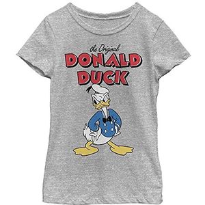 Disney Mickey and Friends Donald Duck The Original Girls T-shirt, grijs gemêleerd, atletisch, atletisch grijs gemêleerd