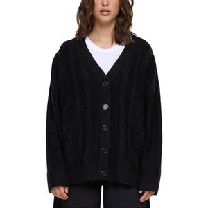 Urban Classics Cardigan en tricot pour femme, Noir, 3XL