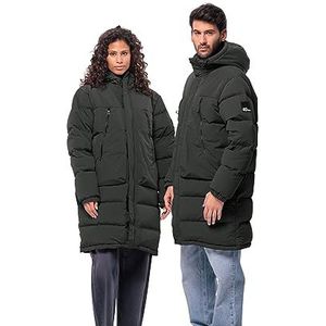 Jack Wolfskin Dellbrueck Long Jkt dekbed Unisex, Zwart graniet