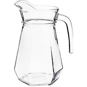 Galicja Ozzy Waterkan, glazen waterkan, glazen kan, waterkan, waterbeker, glazen watertank, glazen potje, glazen theepot, glazen theepot, 1,2 L