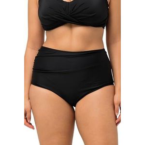Ulla Popken, Dames grote maten bikinibroek Miriam effen, zwart, 50, zwart.