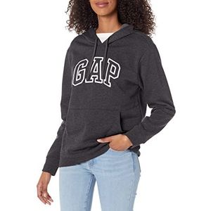 GAP Damestrui met capuchon hoodie, antracietgrijs gemêleerd, L, Grijze houtskool chinese, L