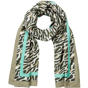 camel active Écharpe pour femme avec imprimé intégral, Vert Aop, taille unique