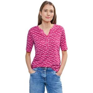 Cecil B321155 T-shirt met motief voor dames, Roze sorbet
