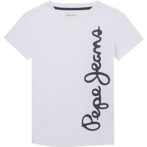 Pepe Jeans Waldo T-shirt voor jongens, Wit (wit)