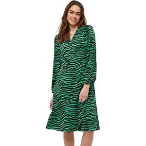 Minus dames evelyn jurk, 9438 Apple Green Animal Print
