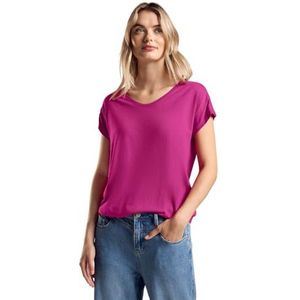 T-shirt met smock-details, fuchsia royal, 38, Koninklijk fuchsia