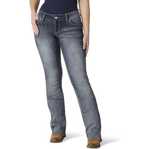 Wrangler Retro Low Rise Bootcut Jeans Dames, Medium Blauw