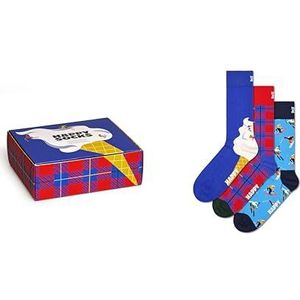 Happy Socks Set van 3 paar uniseks sokken, Blauw