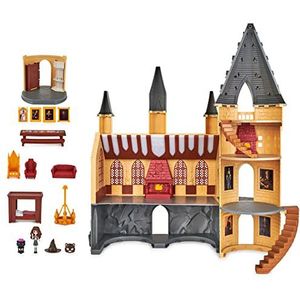 Wizarding World 6061842 Harry Potter, Magic Mini Kasteel met geluids- en lichteffecten, Hermelien figuur en 12 accessoires, speelgoed voor kinderen vanaf 5 jaar