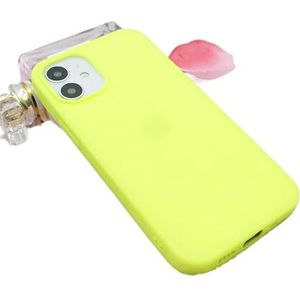 LAMTOR [Antichoc] [Antichute] Conçu pour iPhone 12 Case/2023, [Camera Protecion] Coque de téléphone améliorée en silicone avec doublure en microfibre douce anti-rayures, 6,1 pouces,jaune