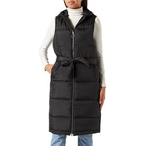 Mustang Lange jas stijl Holly vest, dames, zwart 4142, S, Black 4142