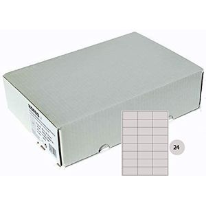 Kores - Universele etiketten, zelfklevend, rechthoekig, 500 vellen, wit, met etiketten, 70 x 37 mm