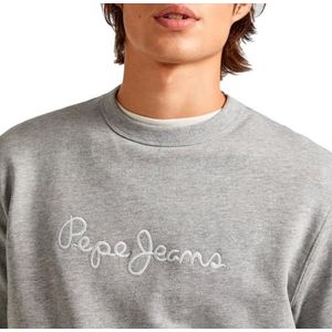 Pepe Jeans Sweat-shirt Joe Crew pour homme, Gris (Gris chiné), XXL