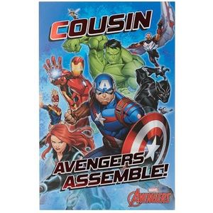 UK Greetings Marvel The Avengers Carte d'anniversaire pour cousin Motif assemblage