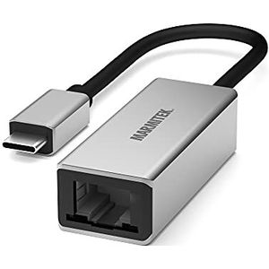 Marmitek UE24 USB C naar Ethernet-adapterkabel - sluit Thunderbolt aan op het LAN, sluit je Mac stevig aan op een router, RJ45-aansluiting ontbreekt - USBC-converter