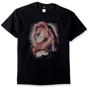 Disney Lion King Remember T-shirt met korte mouwen voor heren, zwart.