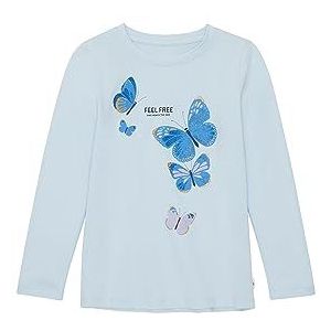 TOM TAILOR T-shirt met lange mouwen voor meisjes met print, 32264-New Breeze Blue