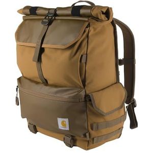 Carhartt Nylon Roll Top Backpack, Heavy-duty waterdichte rugzak, uniseks, 1 stuk, Bruin