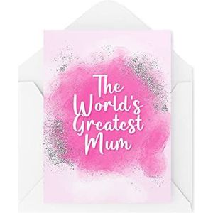 Grappige wenskaarten | The Wereld's Greatest Mum | Verjaardag Moederdag Mummy Mother Grappige Joke | CBH1204