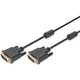 DIGITUS DVI-D (24+1) kabel Full HD 5m Dual Link, 30Hz, 2xFerriet compatibel met monitor, TV, PC