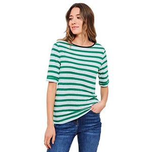 Cecil B319204 Linnen T-shirt voor dames, Blad Groen