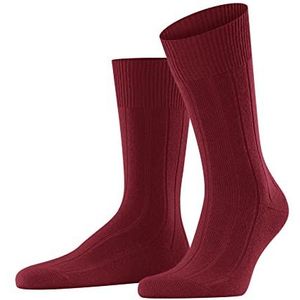 FALKE Lhasa Rib Kasjmier wollen sokken zwart grijs veel meer kleuren versterkte sokken heren zonder patroon ademend dik effen met ribben 1 paar, rood (Ingle 8077), 42 EU, rood (Ingle 8077)