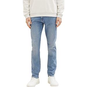 TOM TAILOR Denim Piers Slim-jeans voor heren, 10118 - Blauw versleten denim licht steen