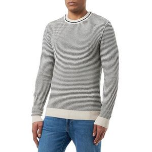 CASUAL FRIDAY Pull Cfkarl en tricot structuré à col rond pour homme, 135304/Light Sand, XL
