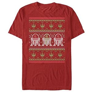 Star Wars T-shirt unisexe Christmas Units Organic à manches courtes, rouge, XL