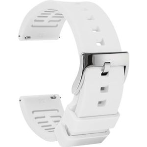 TStrap Siliconen horlogeband met snelsluiting, voor dames en heren, waterdicht, met sluiting, reservearmband voor militaire horloges, 18 mm, 19 mm, 20 mm, 21 mm, 22 mm, 24 mm, Siliconen