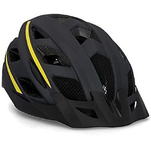 FISCHER Fietshelm voor volwassenen, stadshelm, mountainbike-helm Urban Montis, S/M, 58-61cm, wit blauw, met verlicht binnenringsysteem