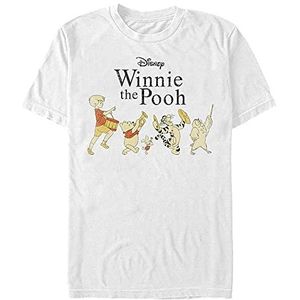 Disney Uniseks Winnie The Pooh T-shirt met korte mouwen, wit, M, Weiss