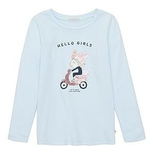 TOM TAILOR T-shirt met lange mouwen voor meisjes met pailletten, 32264-New Breeze Blue